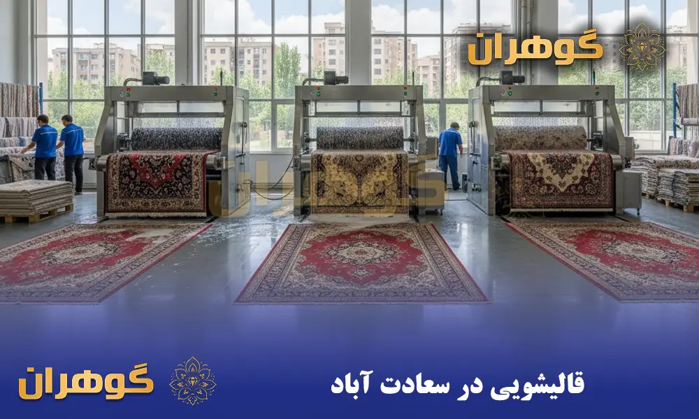 قالیشویی در سعادت‌ آباد