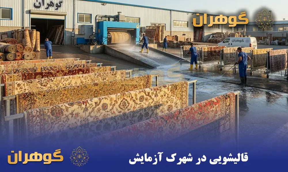 قالیشویی در شهرک آزمایش