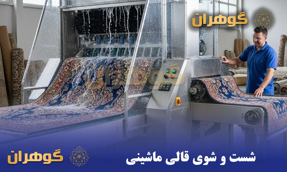 شست‌ و شوی قالی ماشینی